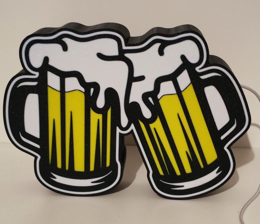 Enseigne Lumineuse LED "Chopes de Bière" Ambiance Bar & Convivialité