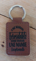 Porte-clés en cuir "MAMAN"